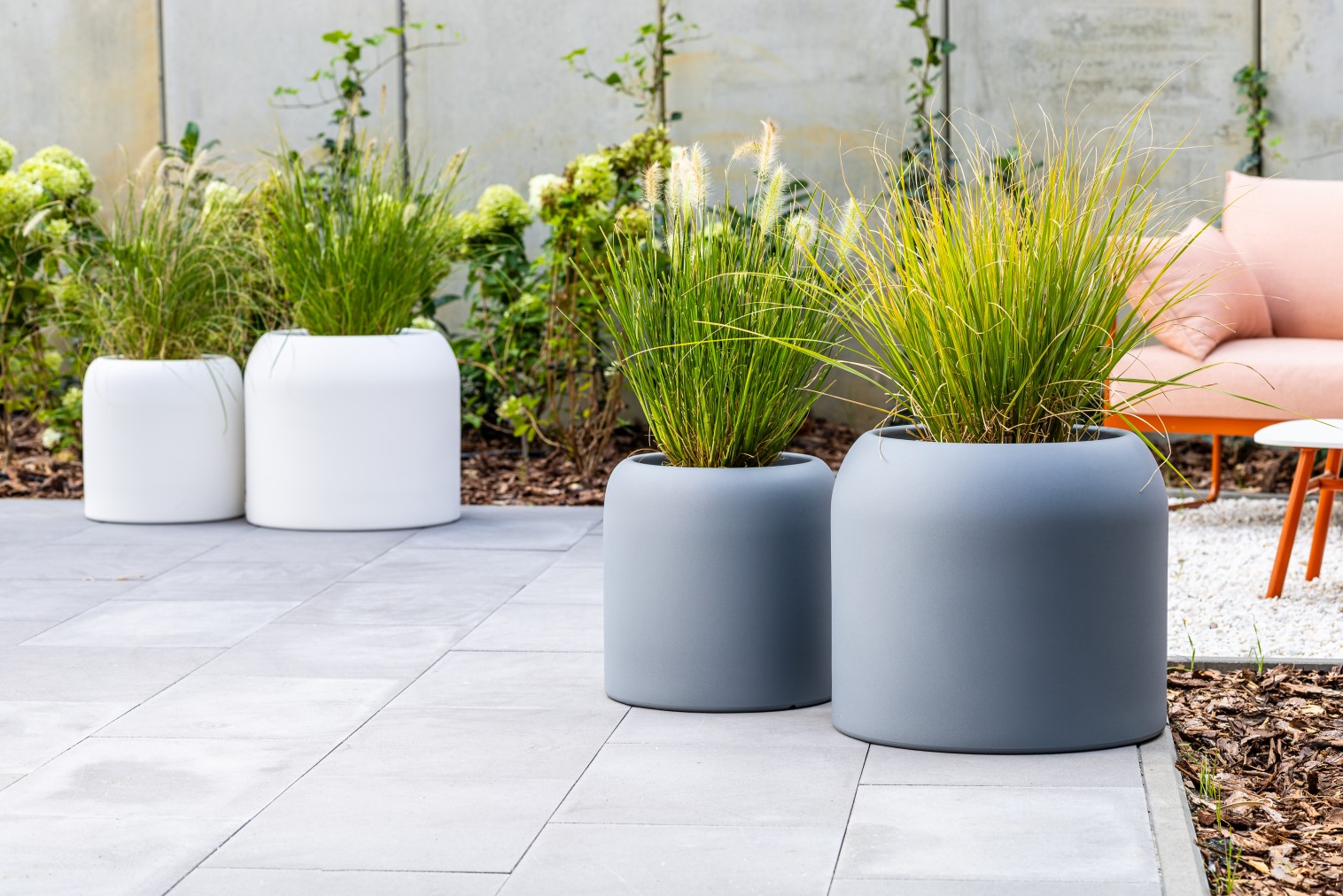 Klasyczna Okrągła Donica do ogrodu Monumo Ambienti  biała 36h